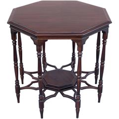 1920s Octagonal Walnut Table