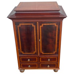 Miniature Salesman's Sample of Neoclassical Inlaid Cabinet