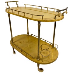 Used Aldo Tura Bar Cart or Mid-20th Century Bar Cart