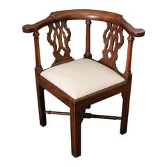 Antique Circa 1760-80 George III Period English Corner Chair