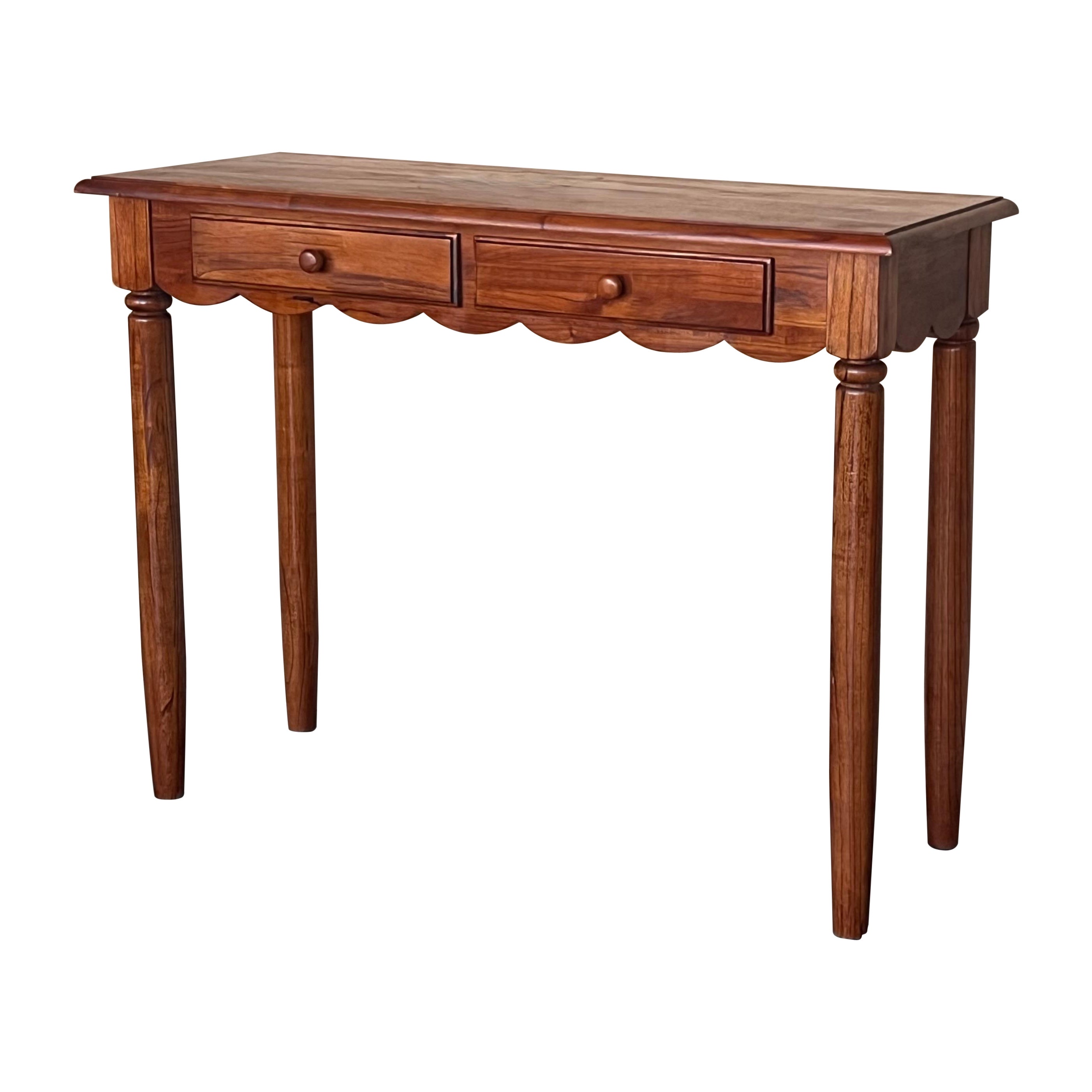 Spanish Country Pine "Mobila " Sofa Table or Console table with Drawer For Sale