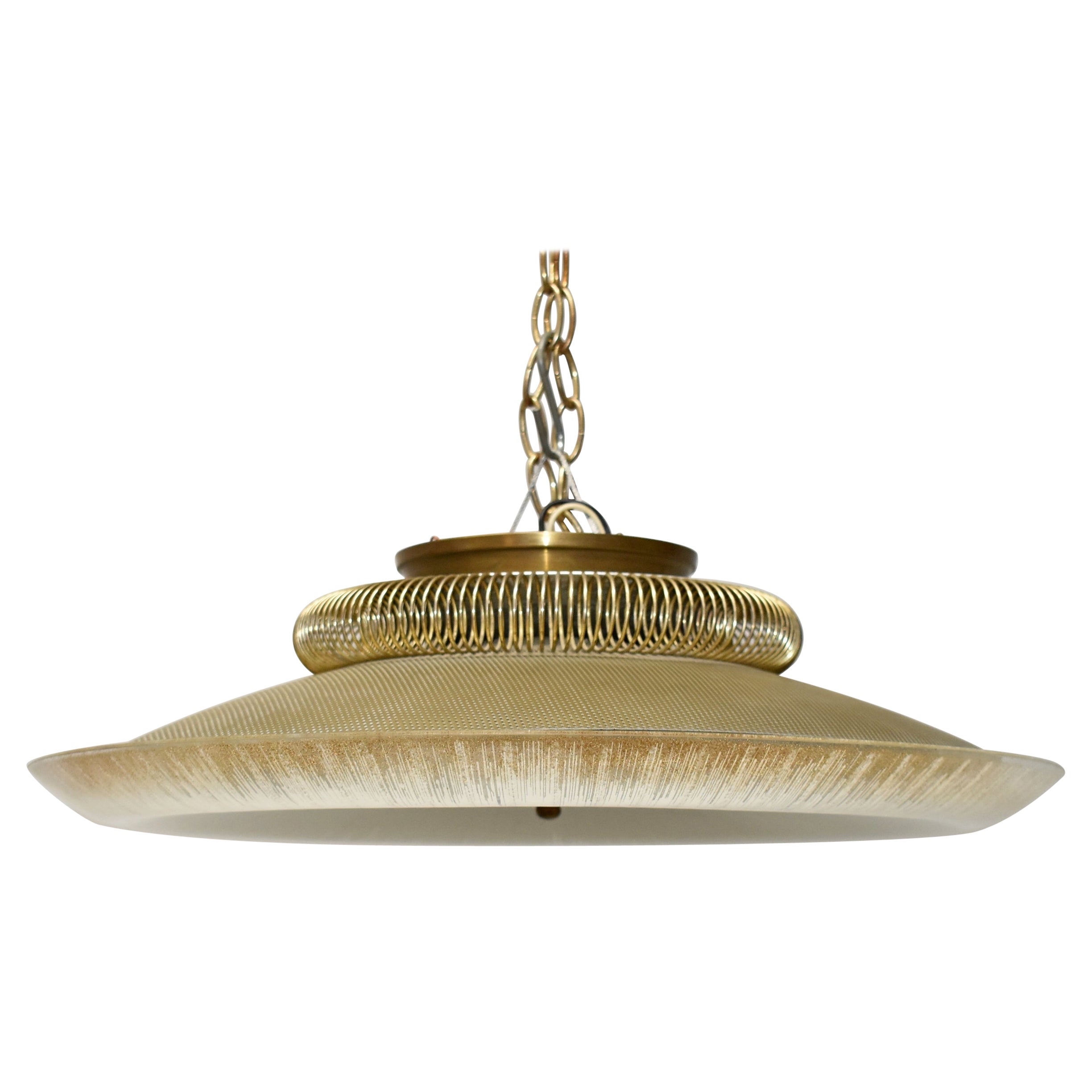Mid Century Modern Light by Lightolier in the Style of Paavo Tynell For Sale