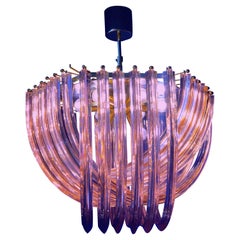 Vintage Striking Pink Murano Curvati Ceiling Light or Flush Mount, 1990