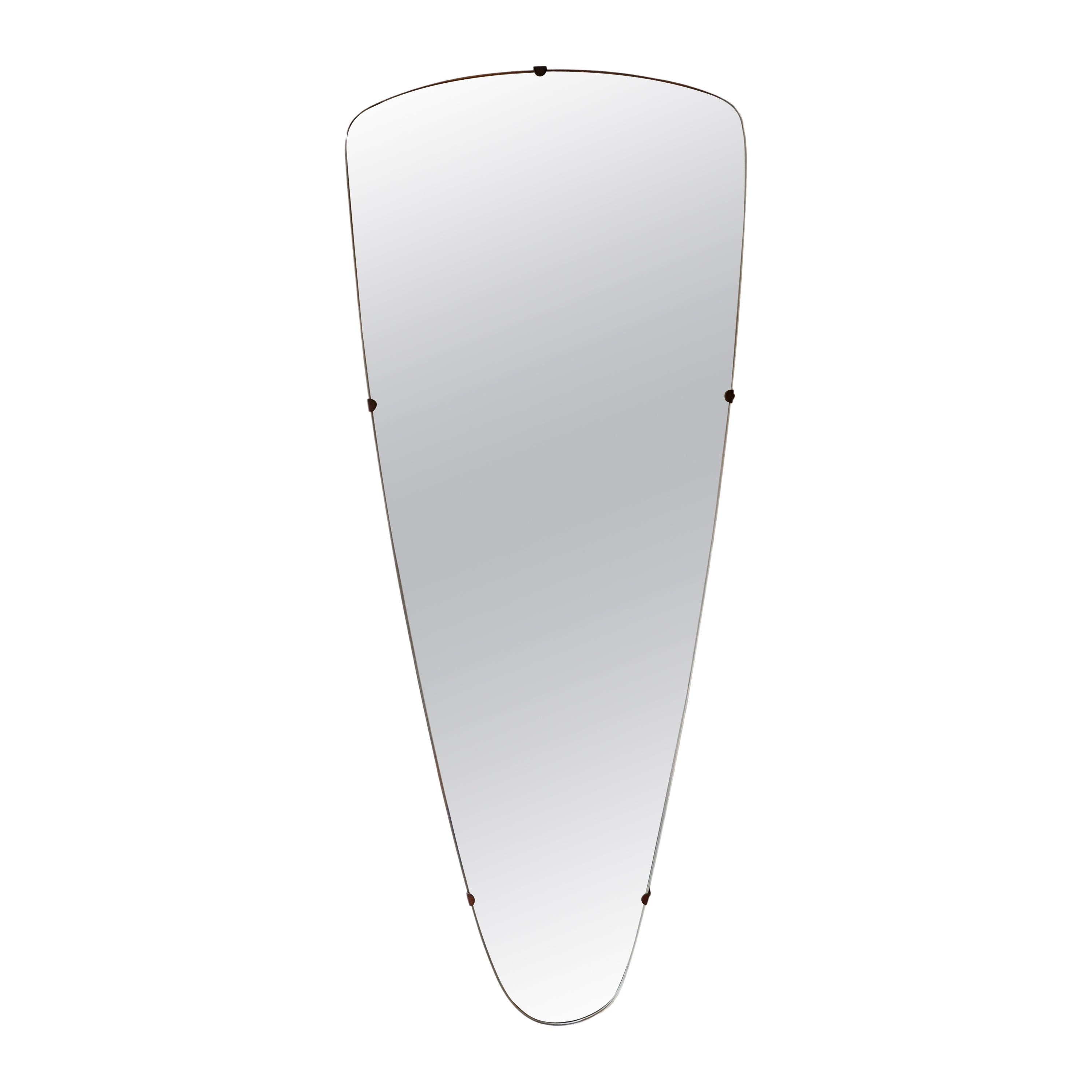 Rare 1950's Mid Century Modern Triangular Wedge Shaped Mirror For Sale