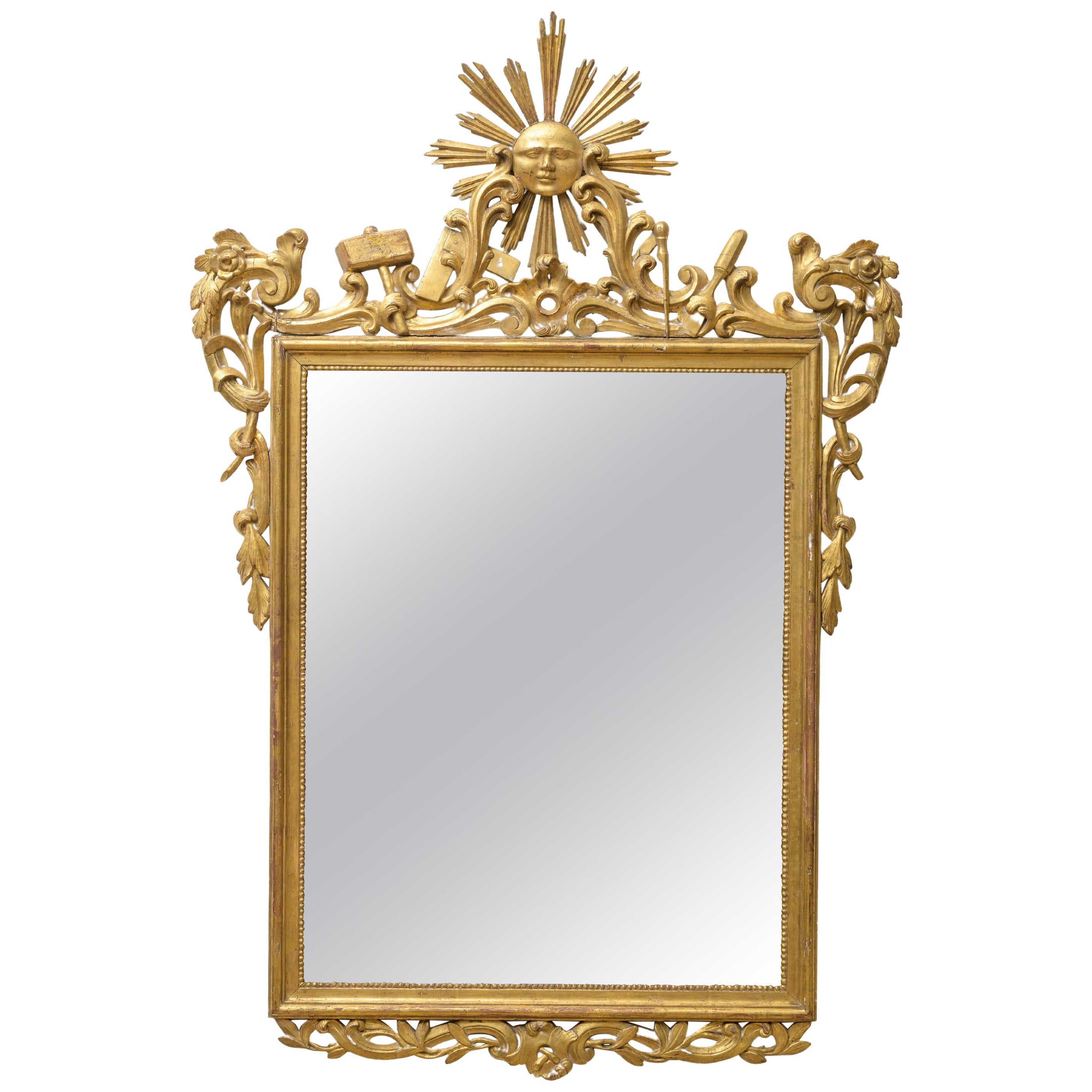 18th century freemason mirror For Sale