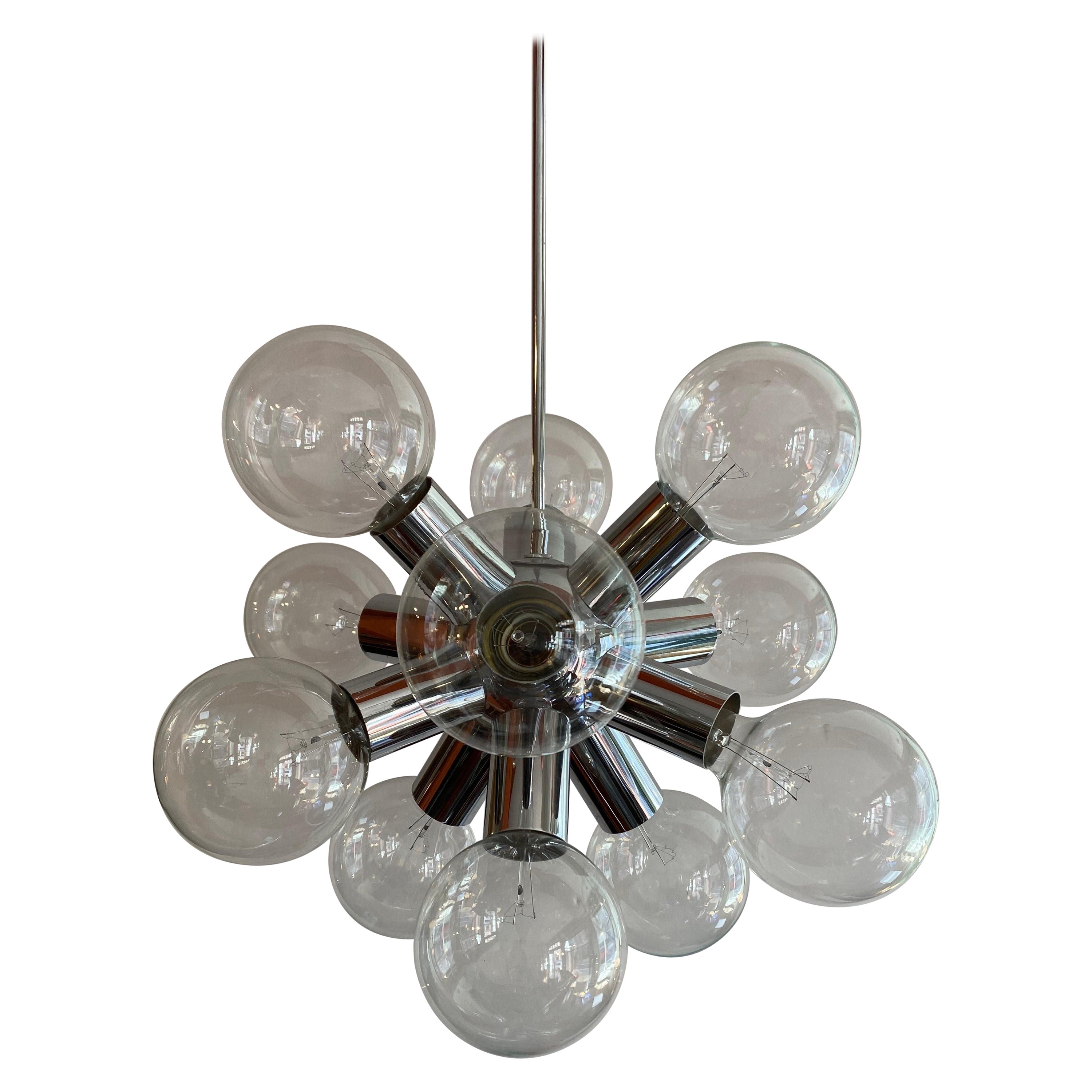 Kalmar Chrome Sputnik Ceiling Fixture For Sale