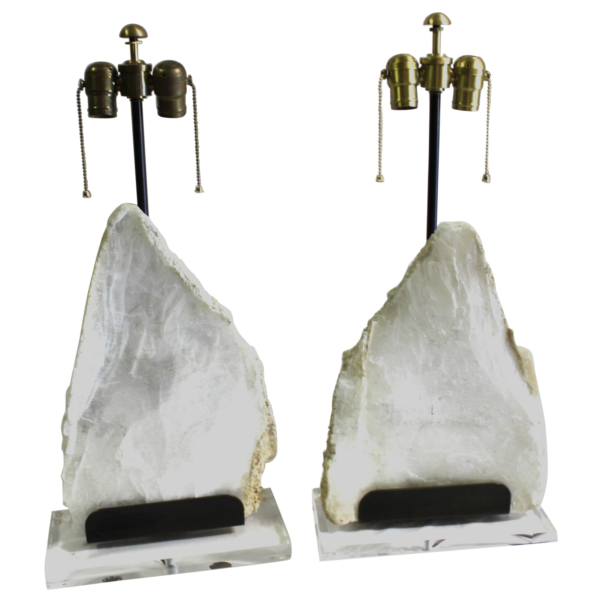 Mid Century /Modern  Rock Lamps For Sale