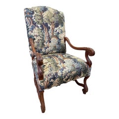 Antique Newly Upholstered French Arm Chair