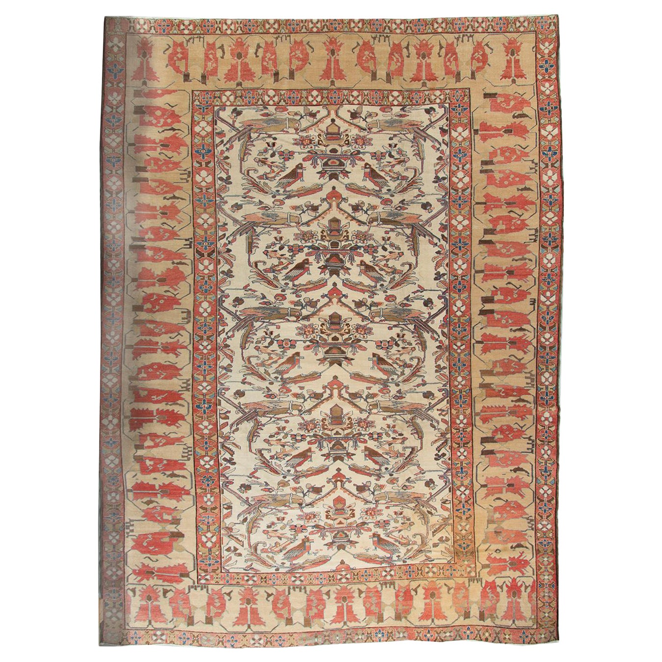 Antique Persian Bakshaish Rug, 13' x 17'6 For Sale