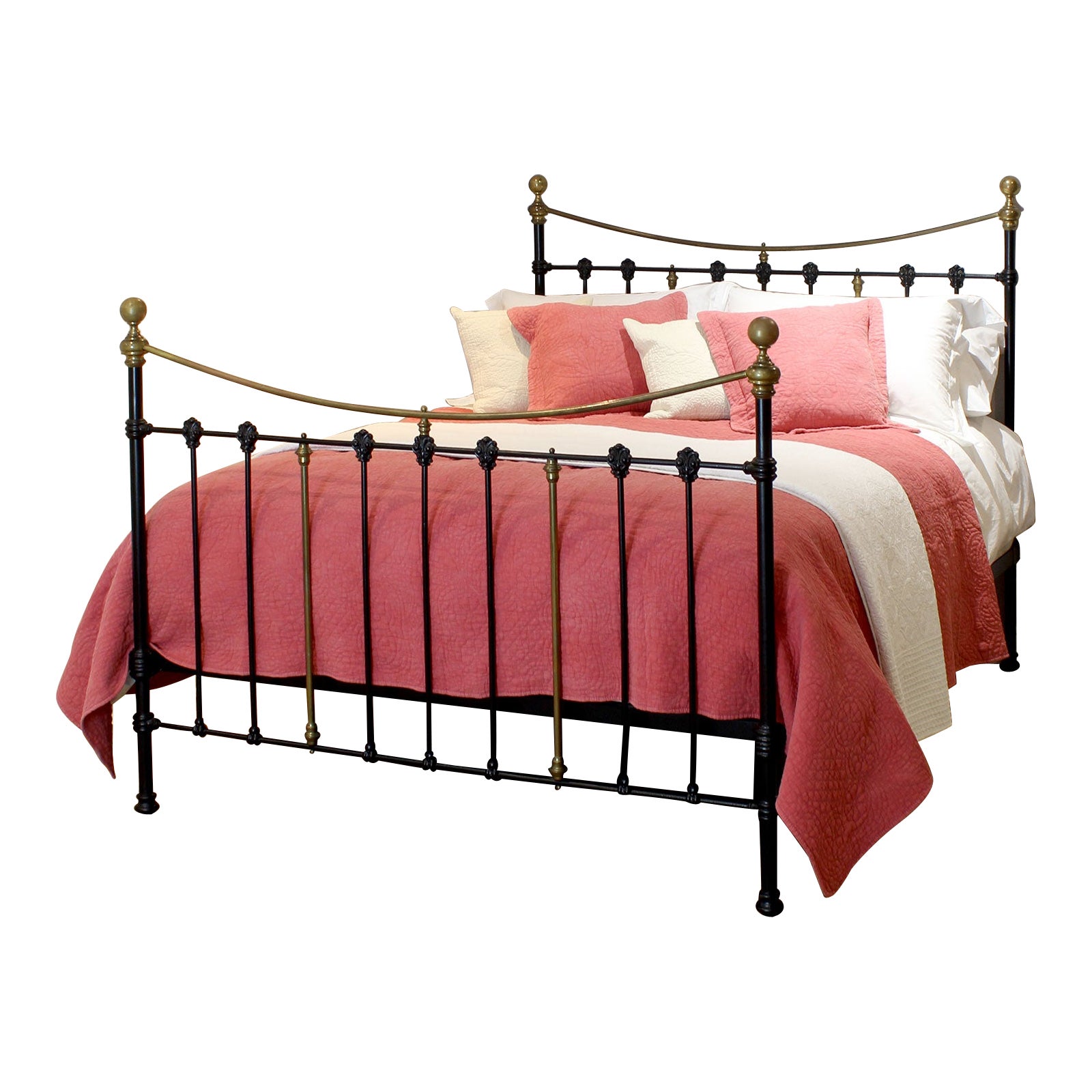 Black Antique Bed with Decorative Castings MK299