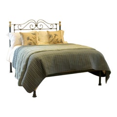 Antique Blue Cast Iron Platform Bed MK300