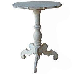 19th Century Swedish Pedestal Table with Shaped Top