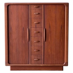 Vintage Mid-Century Dyrlund Danish Teak Highboy / Armoire 