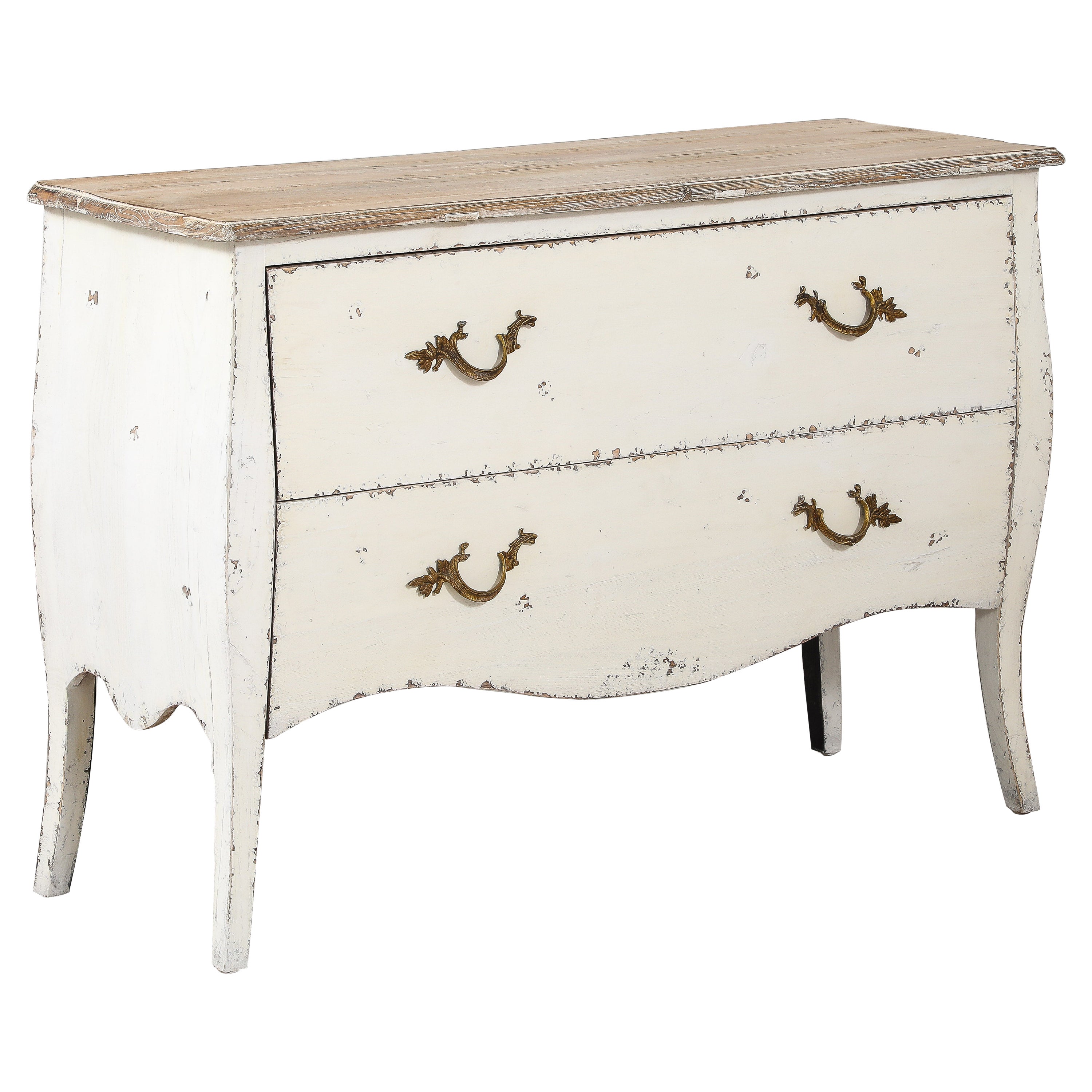 Italian Painted Two-Drawer Rococo Commode For Sale
