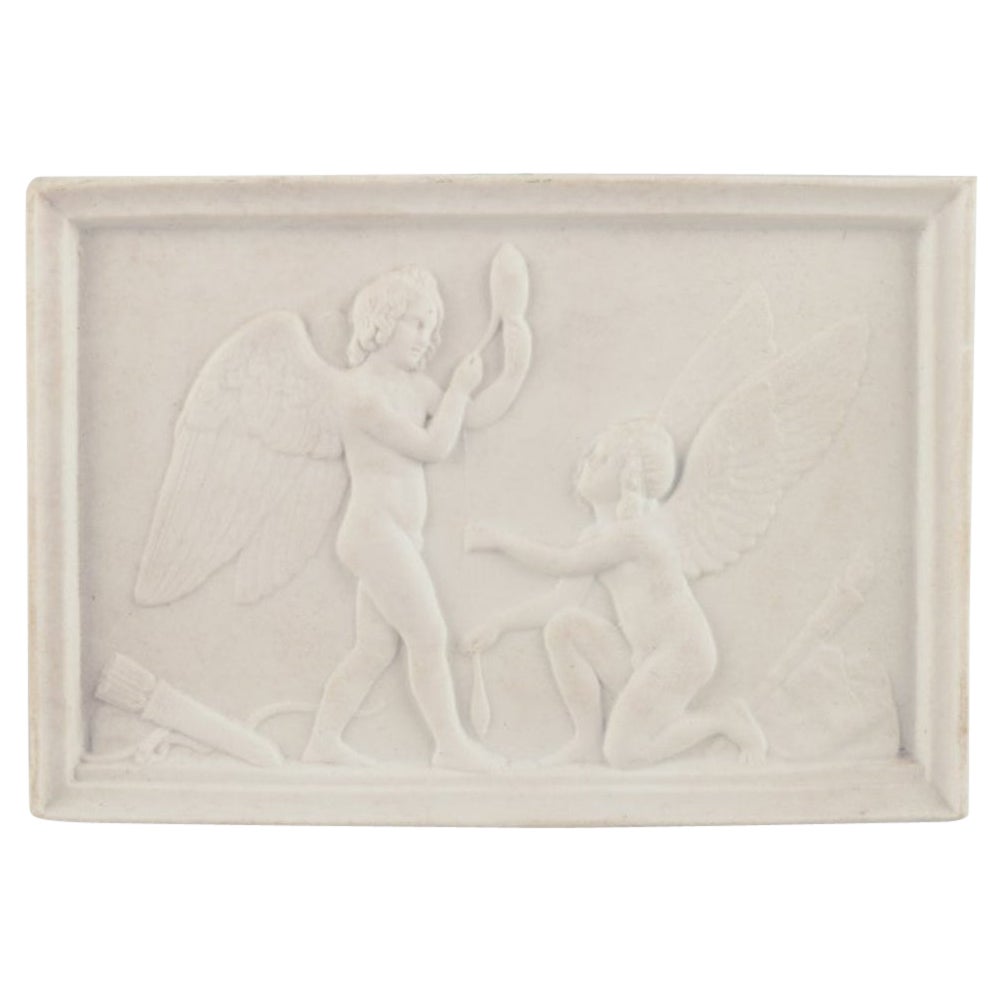 Royal Copenhagen. Amor and Hymen spins the thread of life.  Biscuit relief after For Sale