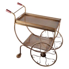 Bar cart serving table by Josef Frank (1885-1967) for Svenskt Tenn, Sweden. 