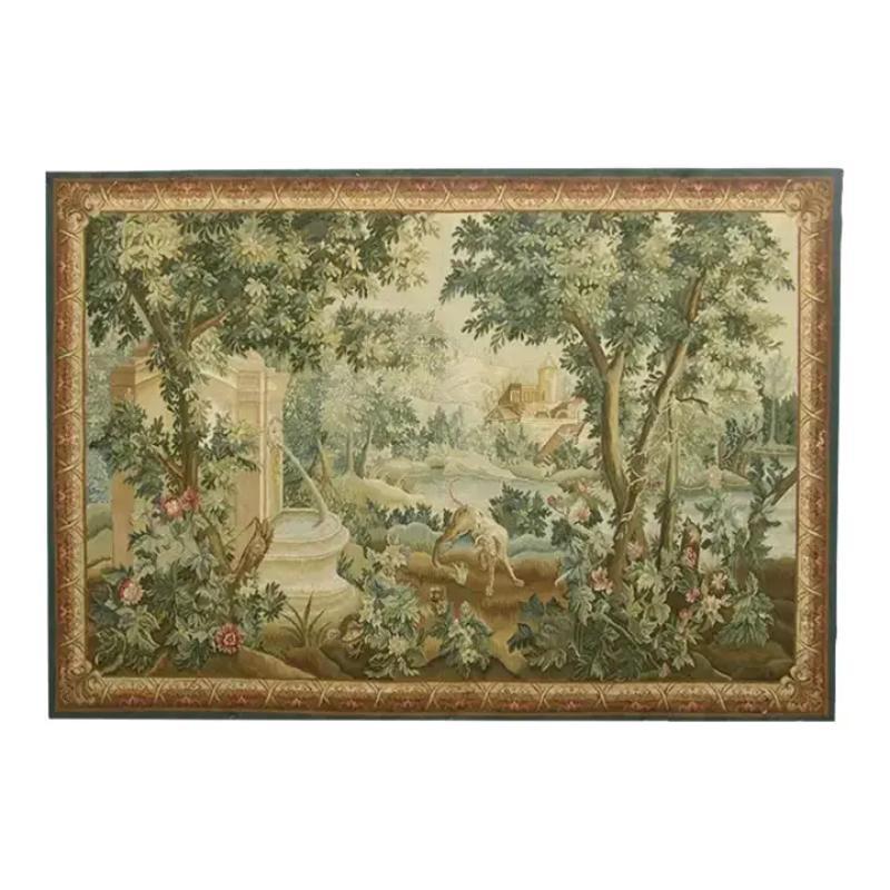 Vintage Tapestry Depicting a Hidden Garden 7.5X5 For Sale