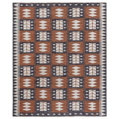 Schwedischer flacher gewebter Vintage-Teppich von Berit Koenig