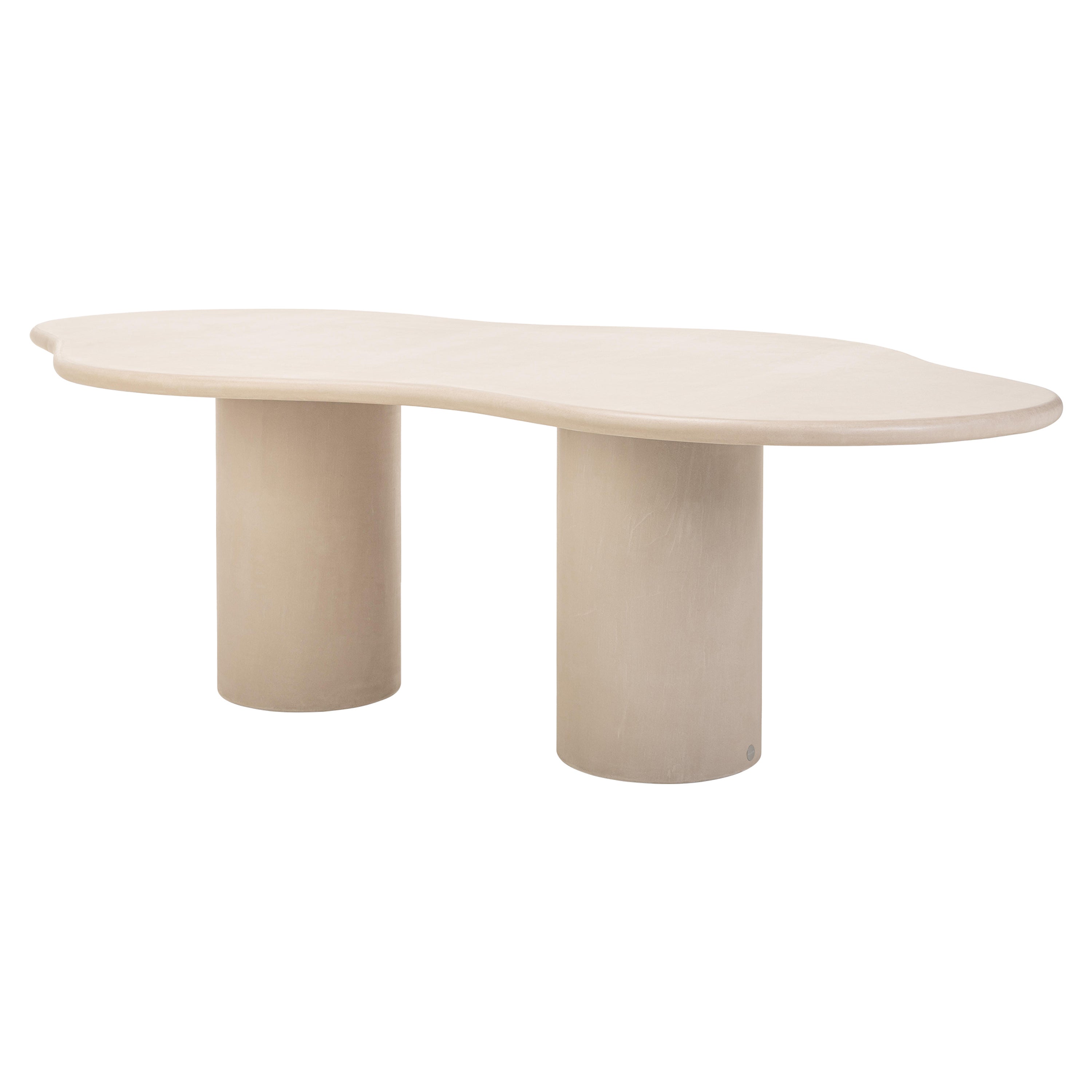 Natural Plaster Dining Table "Fluent" 260 by Isabelle Beaumont For Sale