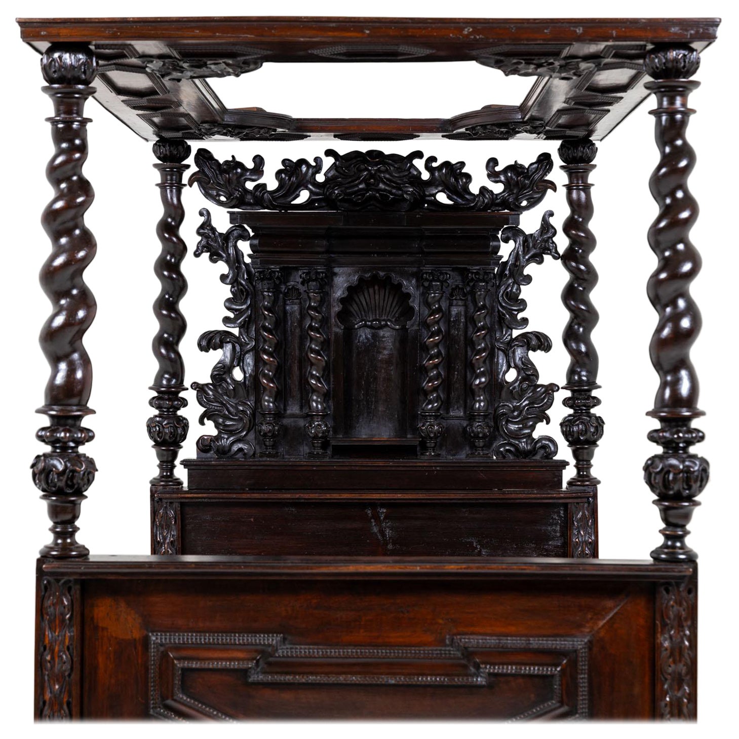 Renaissance Four-Poster Bed, 17th Century For Sale