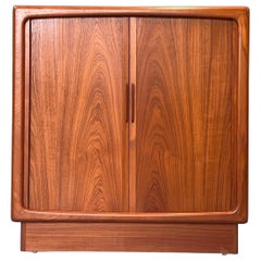Mid Century Danish Teak Tambour Door Console