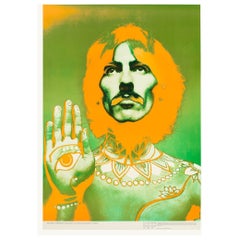 Set 4 portraits The Beatles, Avedon, Psychedelic, Pop Art, Rock Band, Music 1967