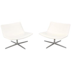 Modern Lievore Altherr Molina for Arper Catifa 80 Swivel Lounge Chairs - a Pair