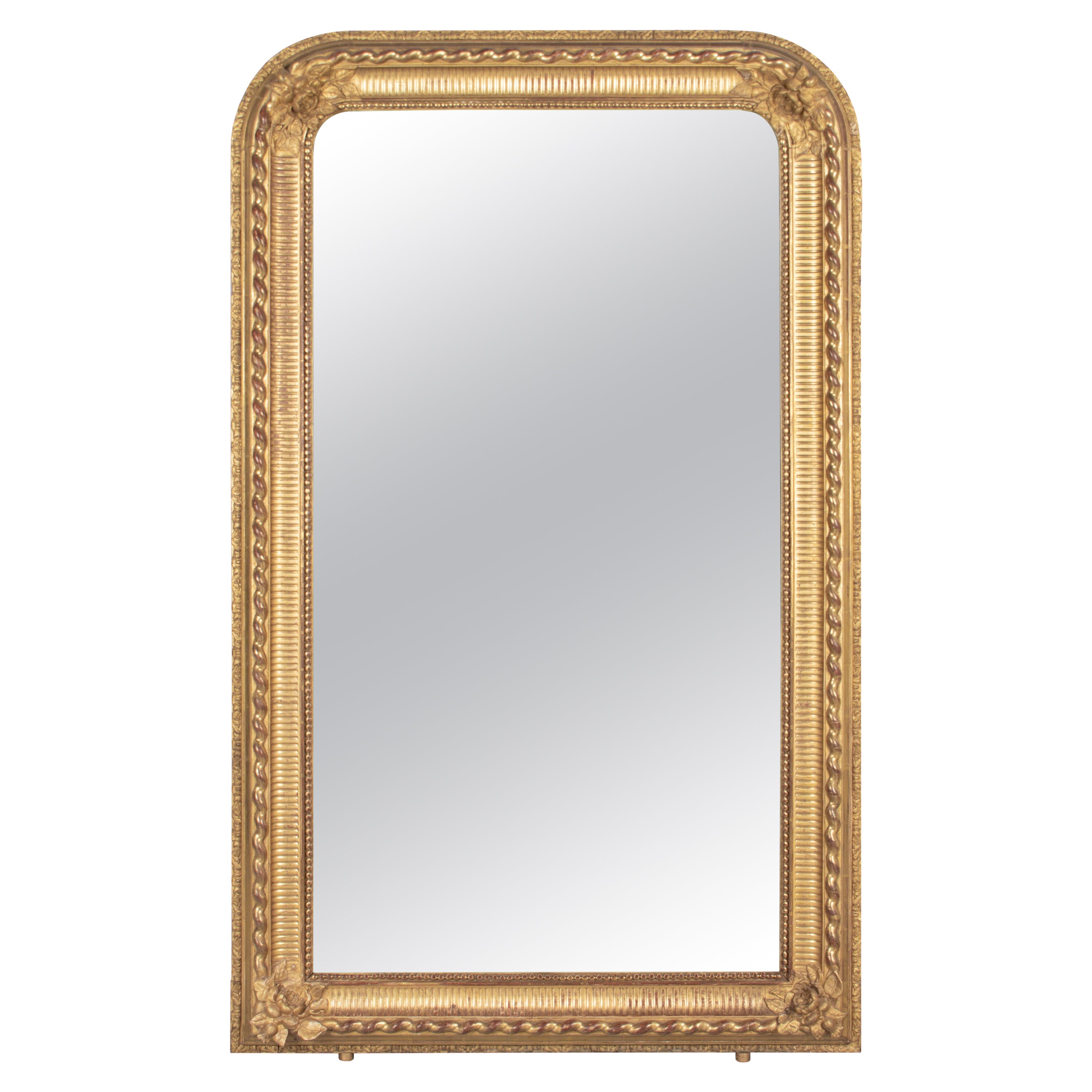 19th Century Louis Philippe French Gilded Mirror For Sale