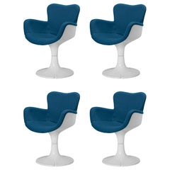 Christian Adam (1938-), set 4 chairs Trèfle Airborne ed., circa 1968