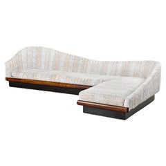 Adrian Pearsall Faux Snow Leopard Cloud Sofa for Craft Associates Fully Restored