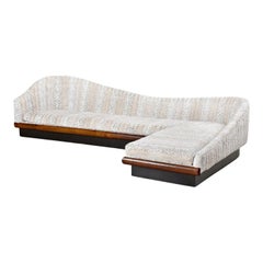 Adrian Pearsall Faux Snow Leopard Cloud Sofa per Craft Associates completamente restaurato