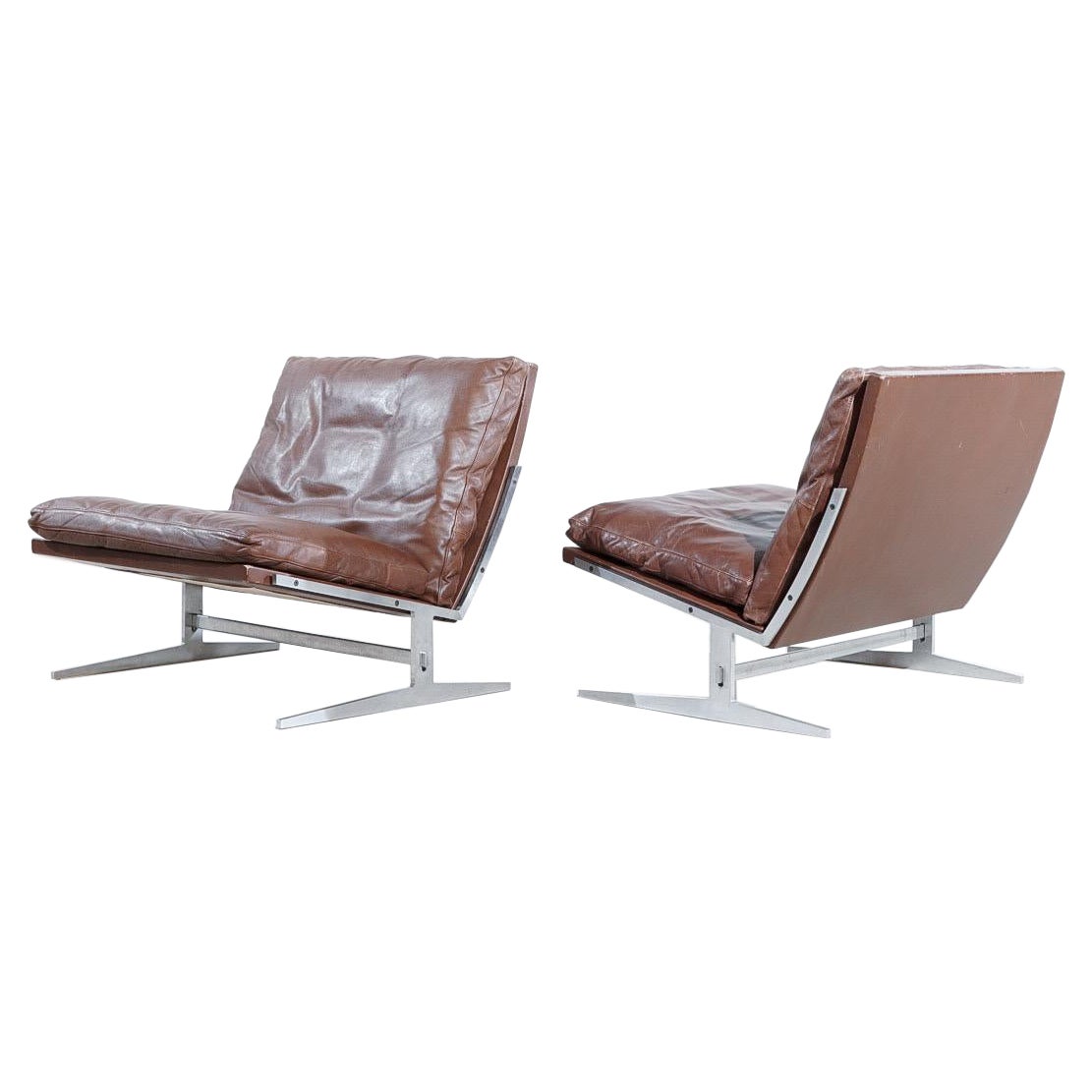 Set of BO-561 Lounge Chairs Preben Fabricius & Jørgen Kastholm Bo-Ex Mid Century