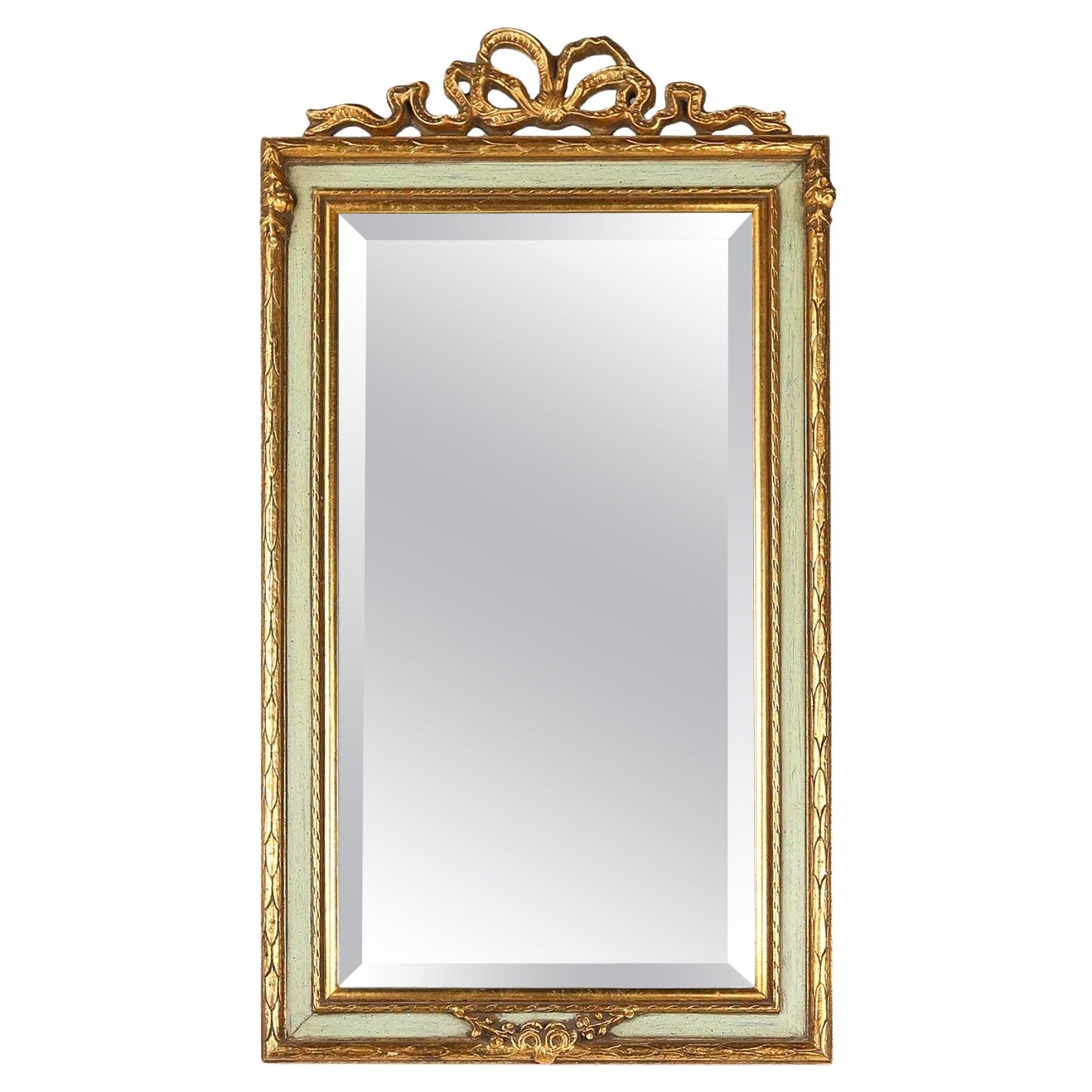 Classic mirror, romantically decorated 18th century style frame, France, 1950s For Sale