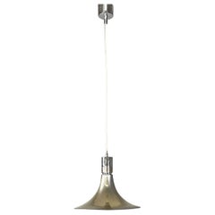 Italienischer AM/AS Stahlkronleuchter aus Stahl von Franco Albini und Franca Helg, Sirrah, 1960