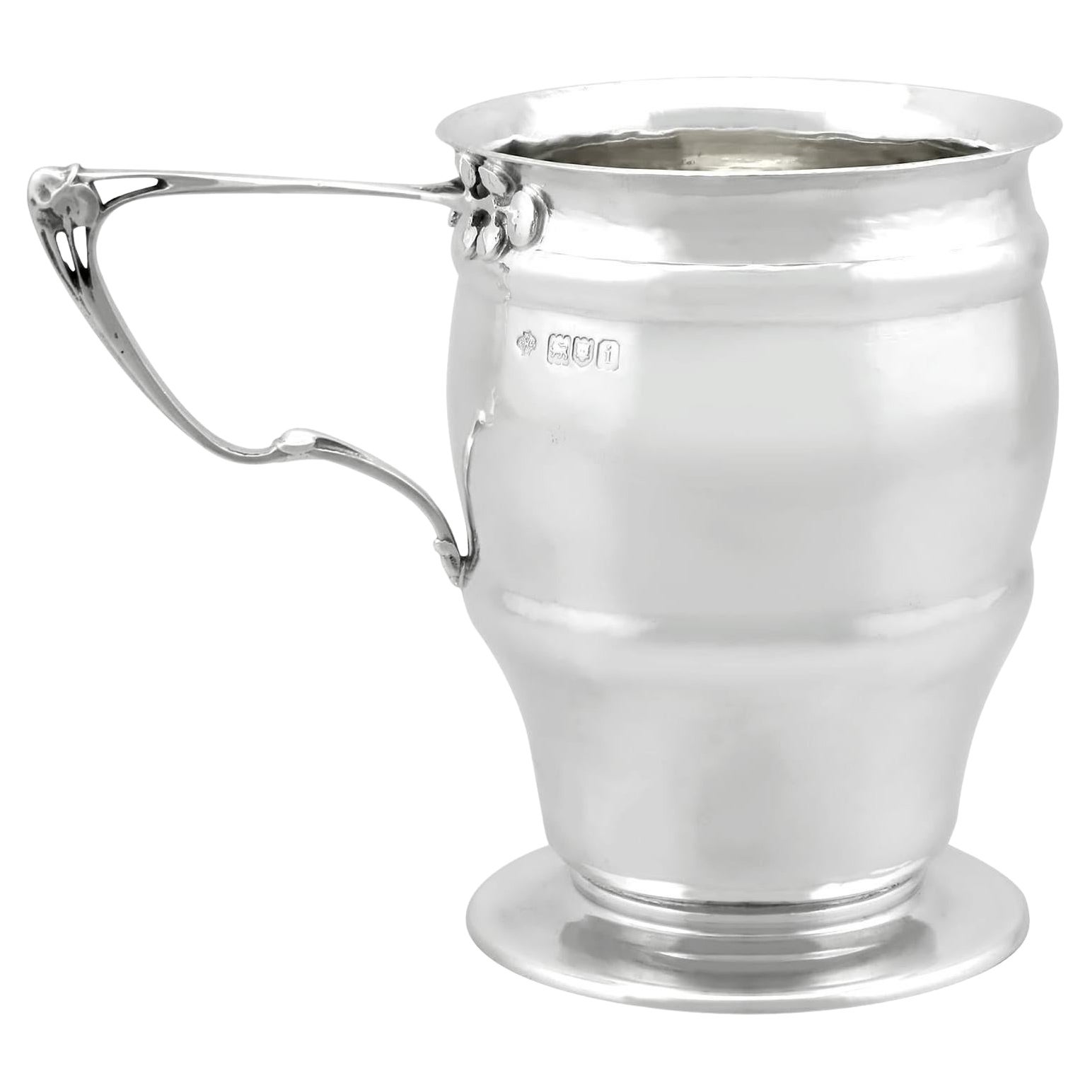 Edwardian Sterling Silver Arts & Crafts Mug