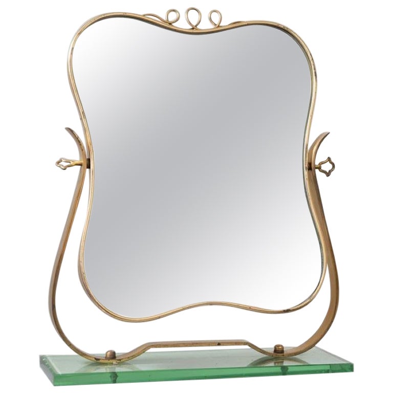 Table miroir dans le style de Gio Ponti attribuée à Fontana Arte en vente