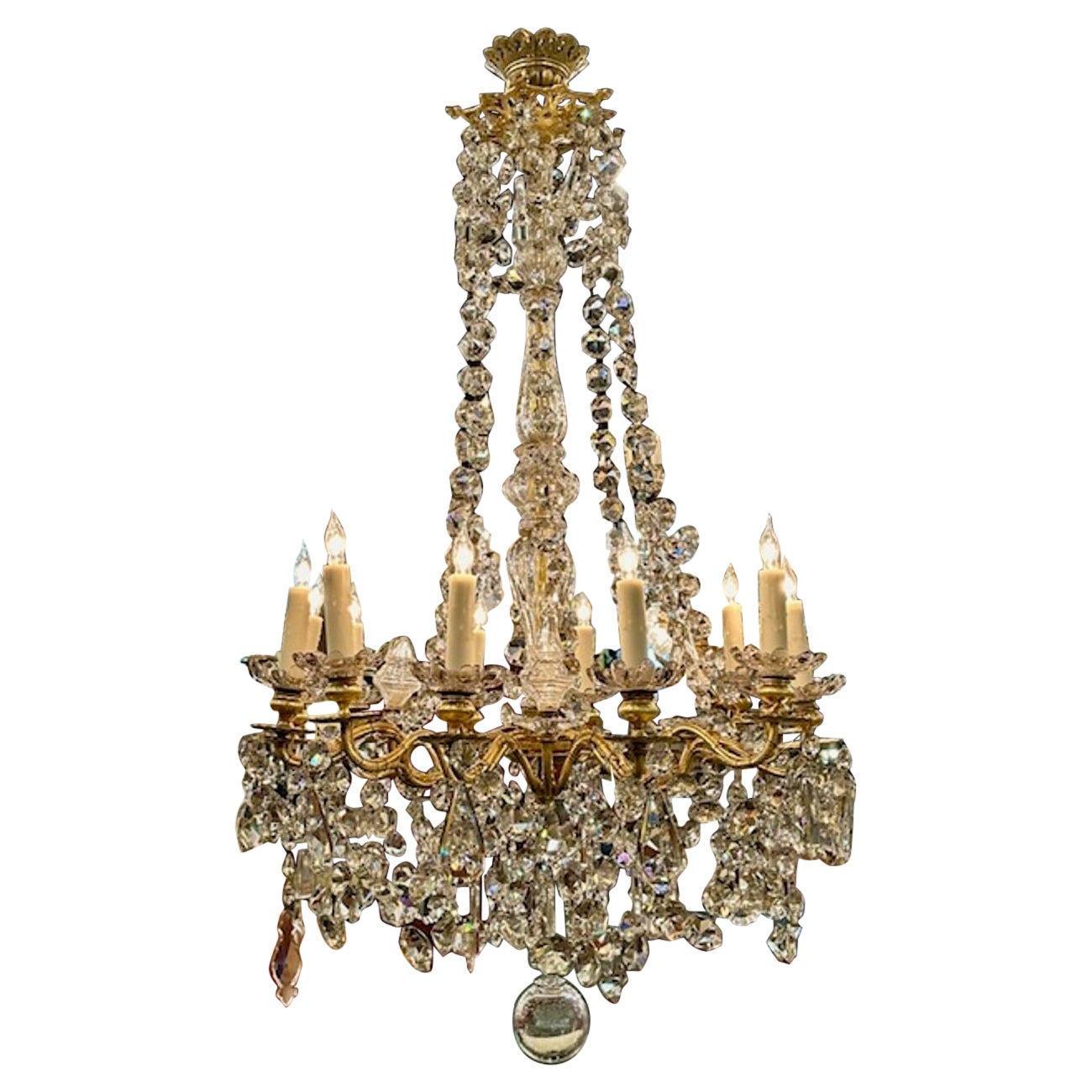 French Louis XV 12 light Chandelier For Sale