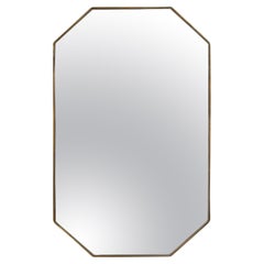 Mid-Century Brass Octagonal Mirror