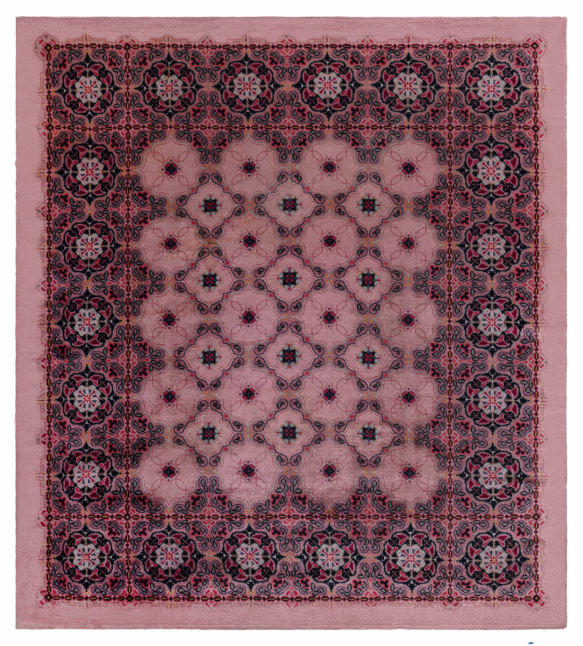 Antique Amsterdam School Design Rug Attributed To KCP De Bazel Executed by KVT For Sale