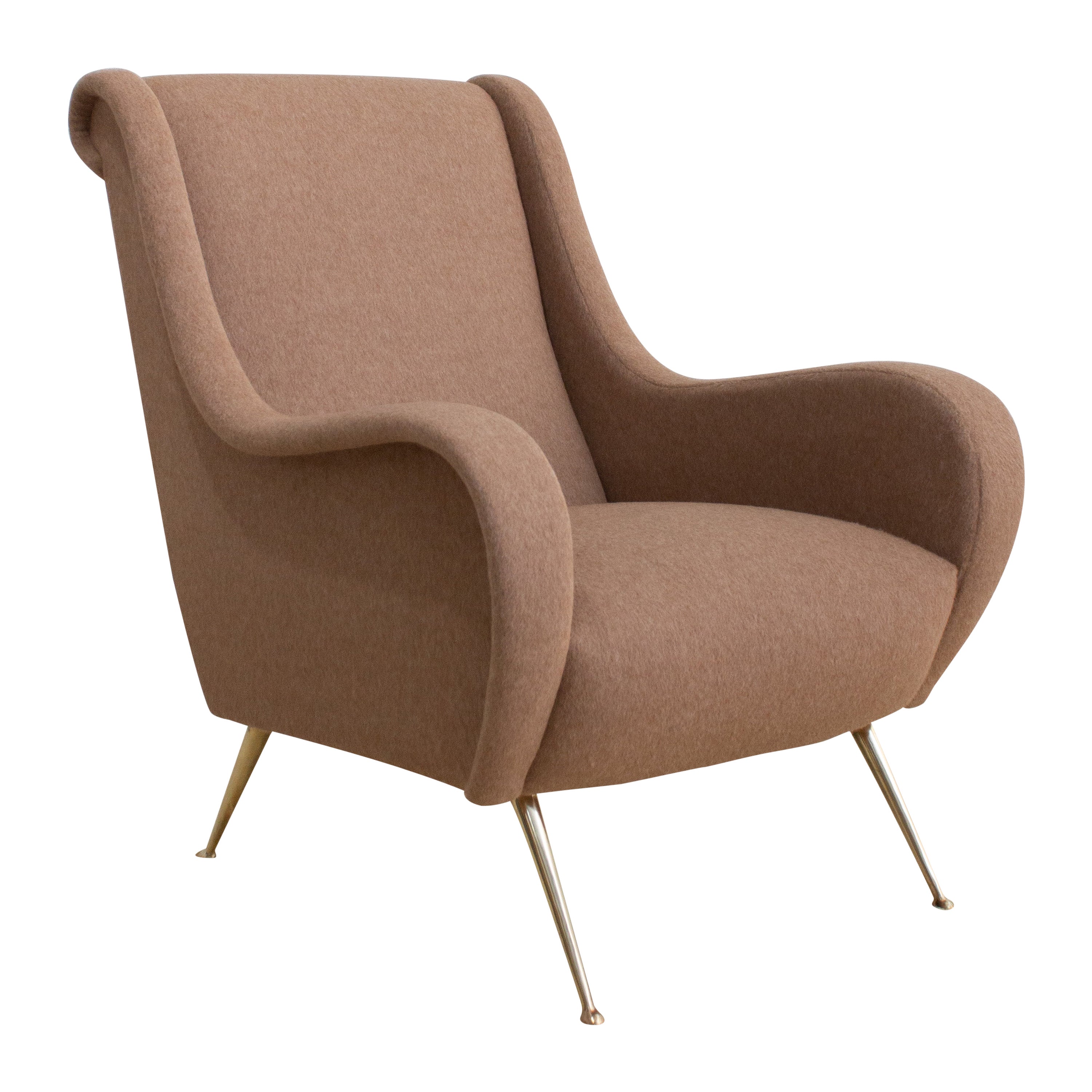 Mid Century Italian Armchair Attributed to Giuseppe Rossi Di Albizzate For Sale