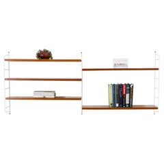 "The Ladder Shelf" 2 Section Shelving System by Nisse Strinning for String, 1949