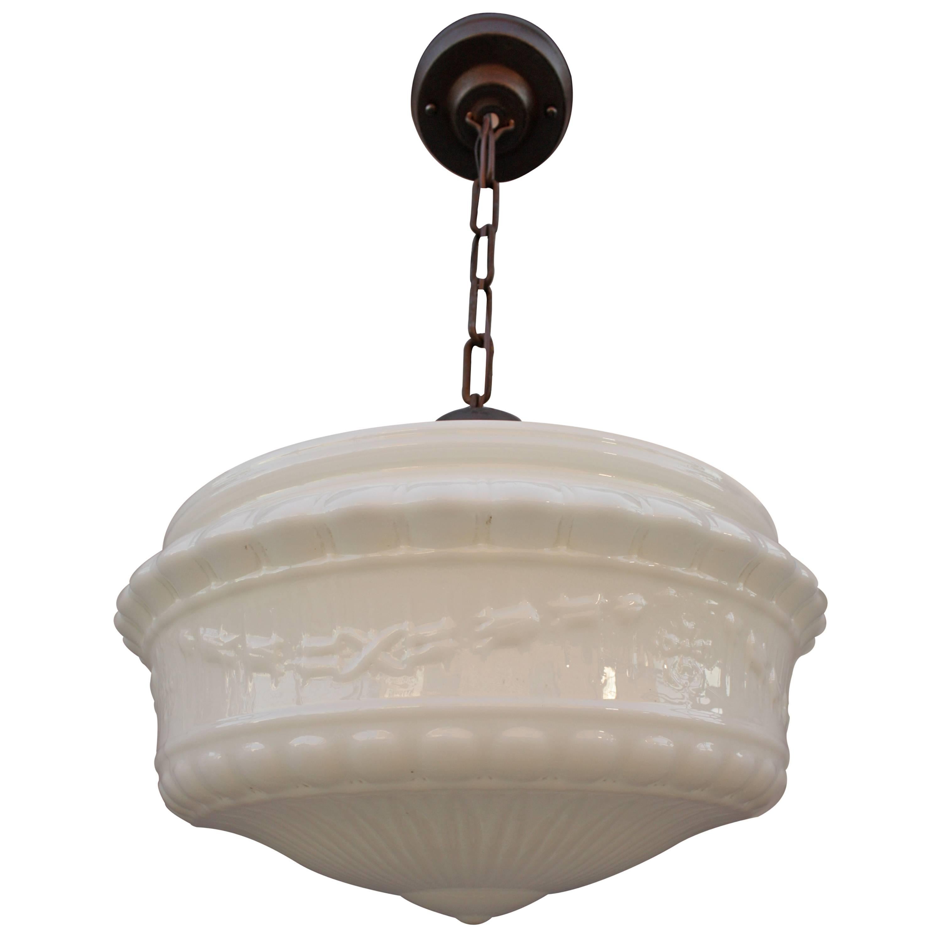 Pendant with Beautiful Glass Globe, circa 1930s