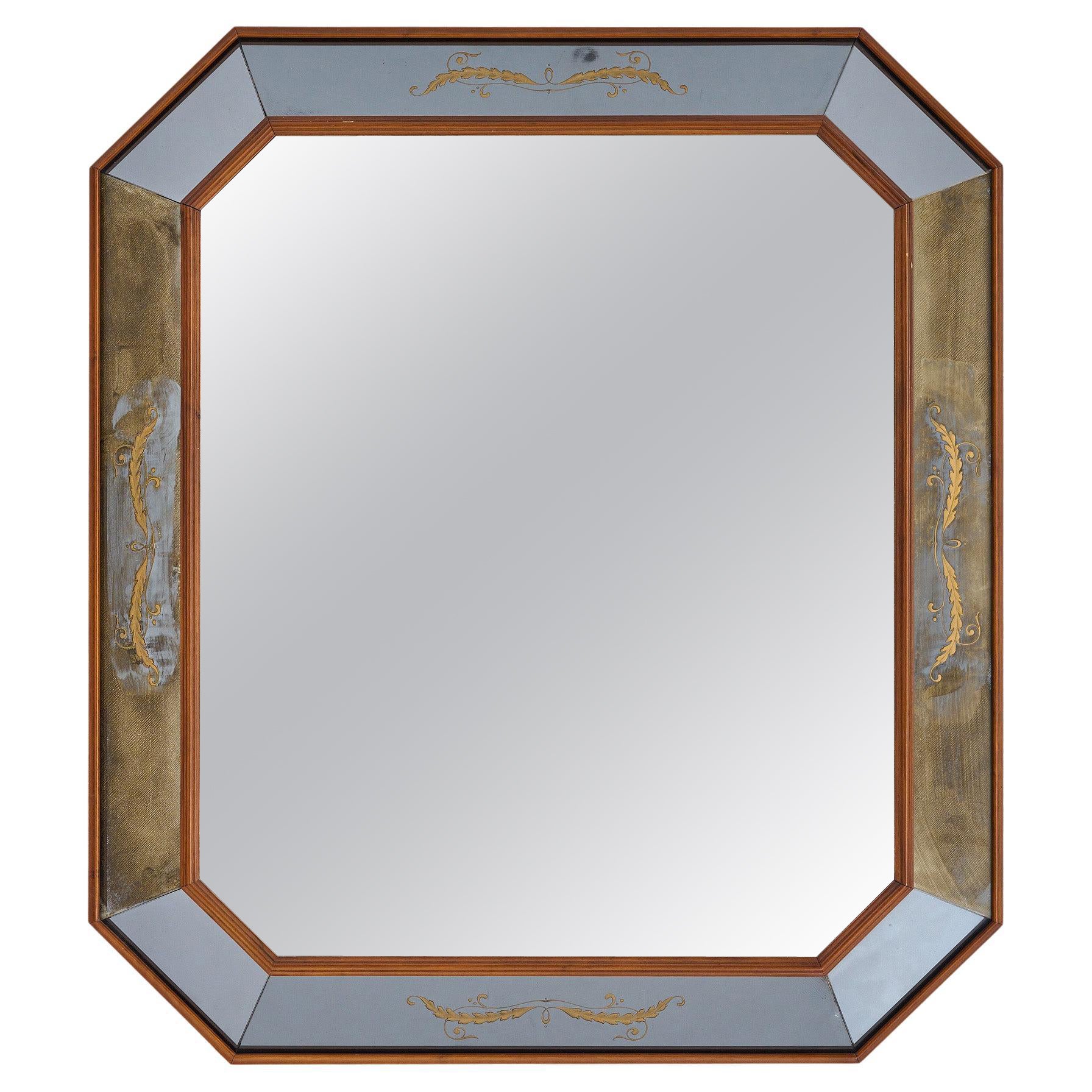 Vintage French Octagon Mirror For Sale