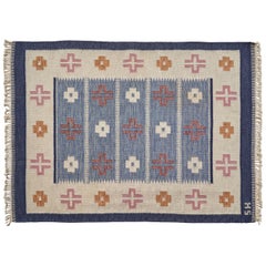Vintage Swedish Designer, Carpet, Wool, Sweden, 1950s