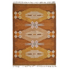 Vintage Ingegerd Silow, Carpet, Wool, Sweden, 1950s