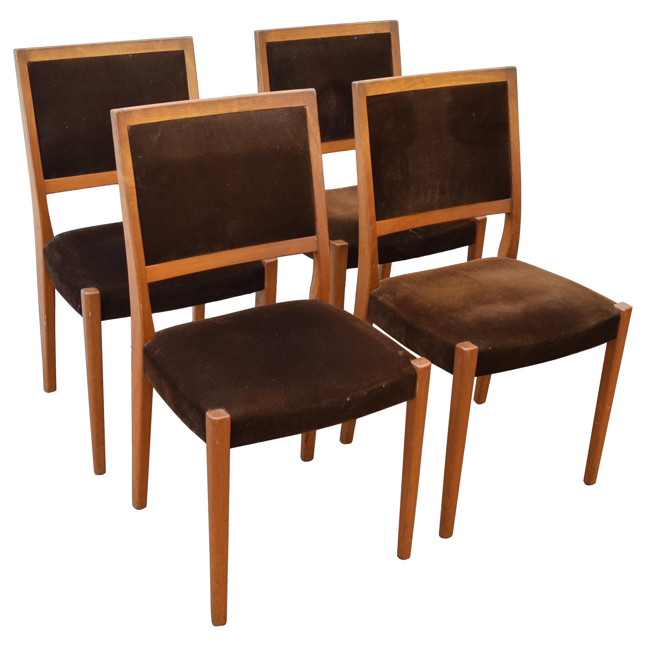 Ensemble de chaises de salle à manger en teck vintage par Svegards Markaryd en vente