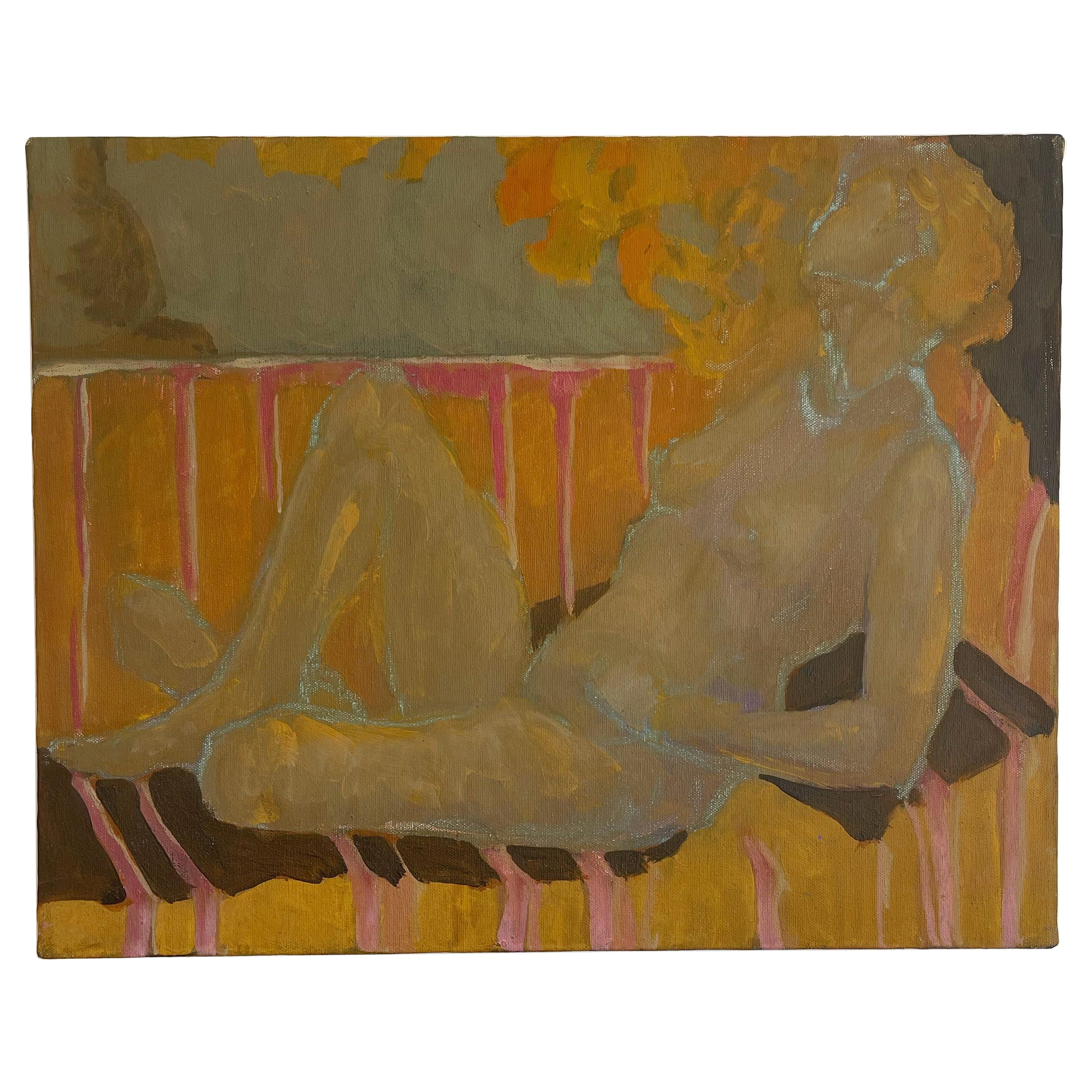 Vintage Nude Painting By Donald K Ryan  For Sale