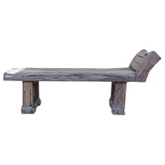 Used Primitive Wooden Bench 