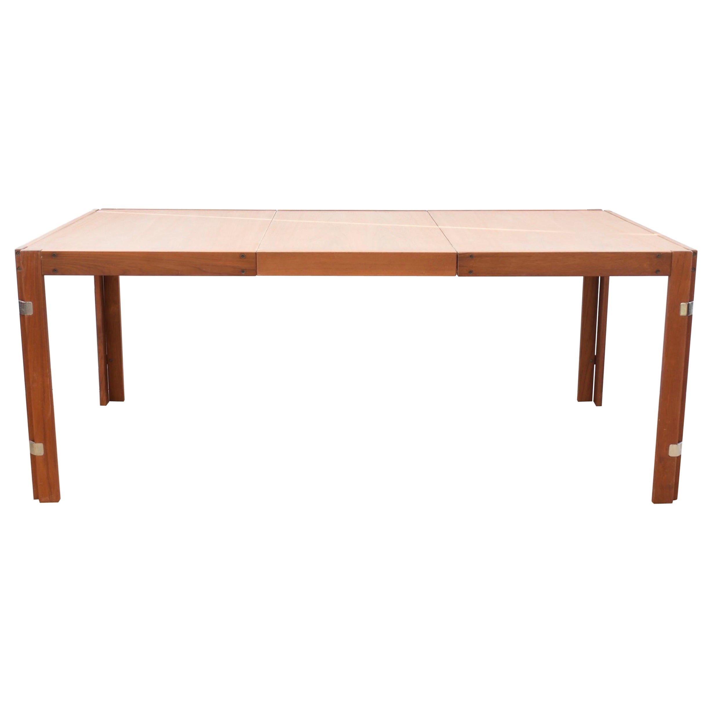 Vintage Teak & Chrome Dining Table