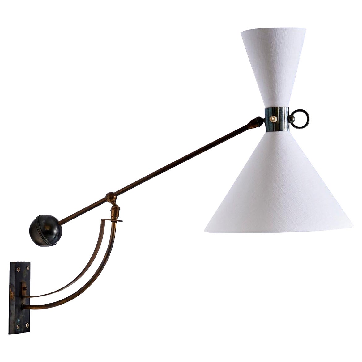 Counterweight Wall Lamp with adjustable height, 1950s - France For Sale